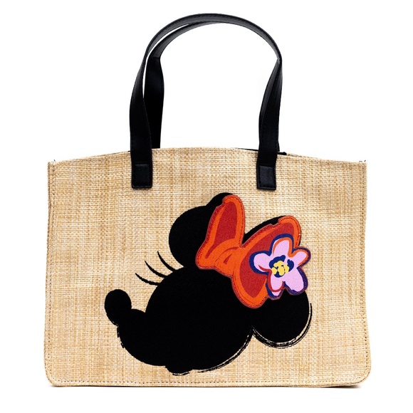 Disney Minnie Mouse Straw Tote - Picture 1 of 7